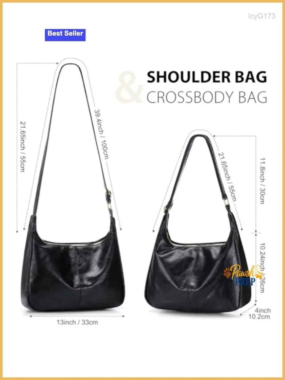 Slouchy Hobo Bag for Women Soft PU Leather Shoulder Handbag Adjustable Strap